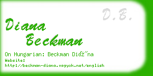 diana beckman business card